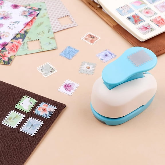 Stamp Punch, Stamp Puncher 1X0.8inch Rectangular Postage Stamps Punches, Stamps Shaped Paper Punch, Lever Paper Punches for Crafting,Craft Cutter Hole Puncher for Scrapbooking Journaling Card Making