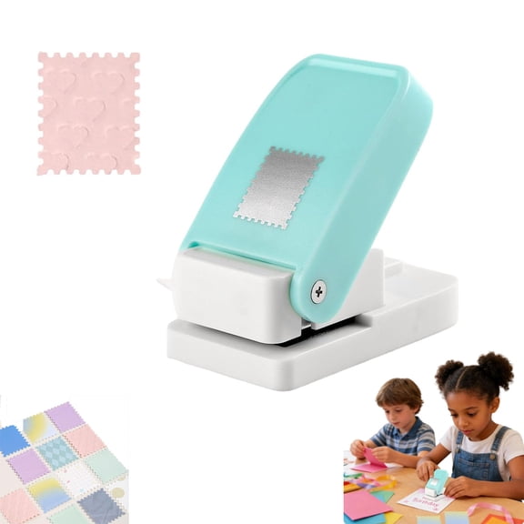 Stamp Puncher, Square Rectangle Lever, 1 Piece, Postage Paper Punch, Scrapbook Card Journal, Paper Craft Puncher, Precision Craft Cutting Tool, for Scrapbooking, Card Making & Arts Crafts