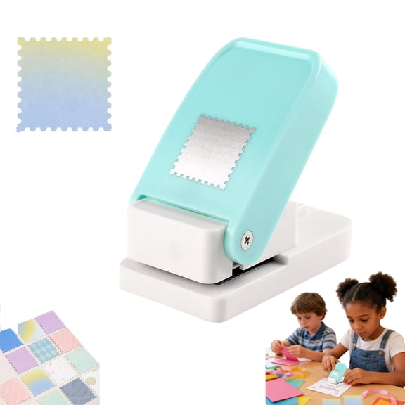 Stamp Puncher, Square Rectangle Lever, 1 Piece, Postage Paper Punch, Scrapbook Card Journal, Paper Craft Puncher, Precision Craft Cutting Tool, for Scrapbooking, Card Making & Arts Crafts