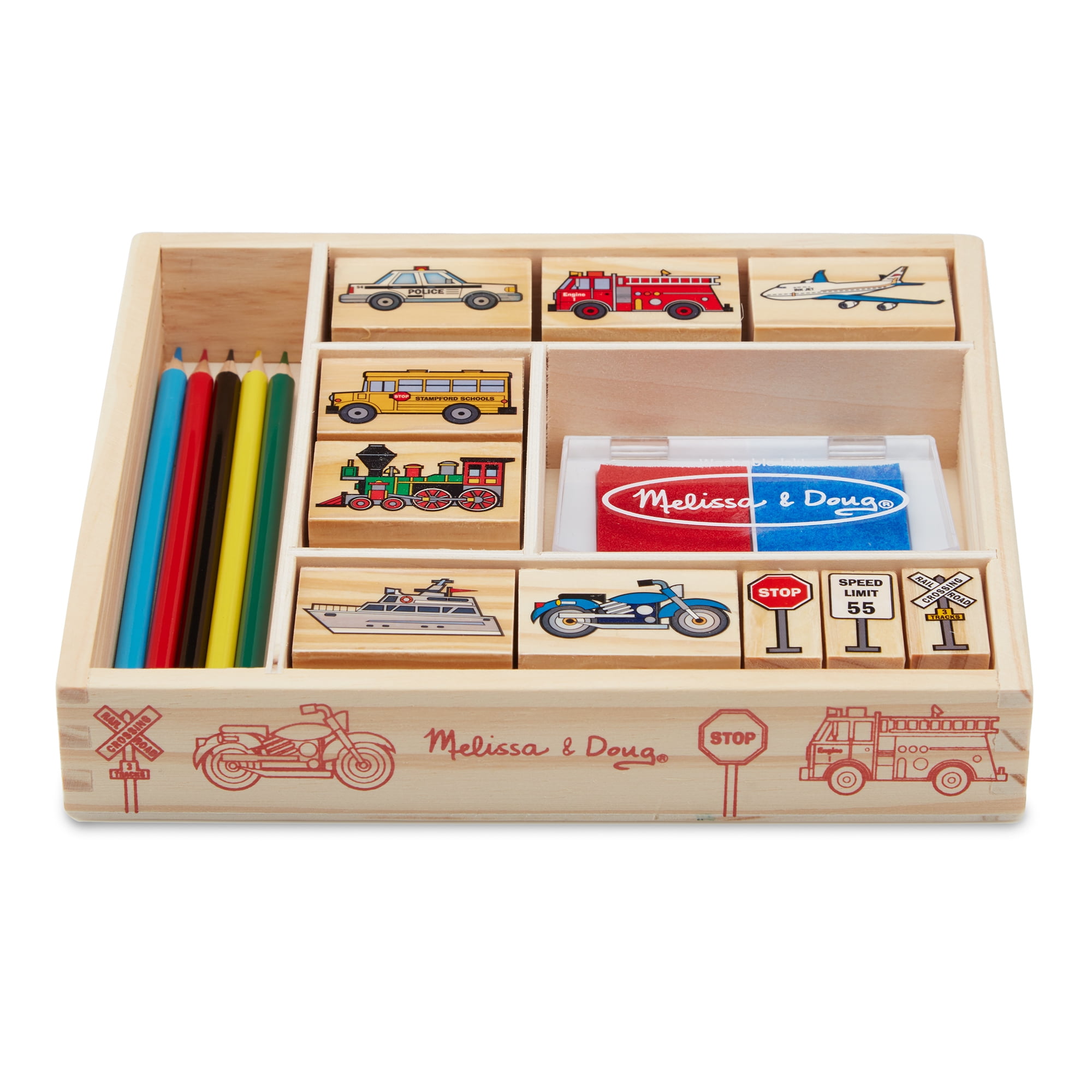 Melissa and doug vehicle stamp set hotsell