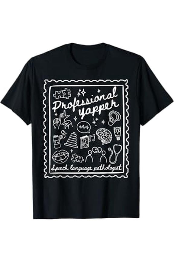 Stamp Slp Professional Yapper Speech Language Pathologist T-Shirt