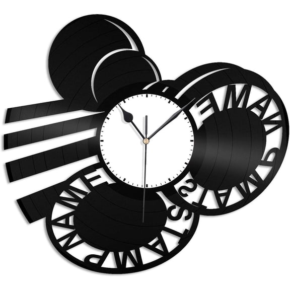 Stamp Vinyl Wall Clock,Vinyl Record Clock Wall Art Unique Room Decorations Handmade Gift