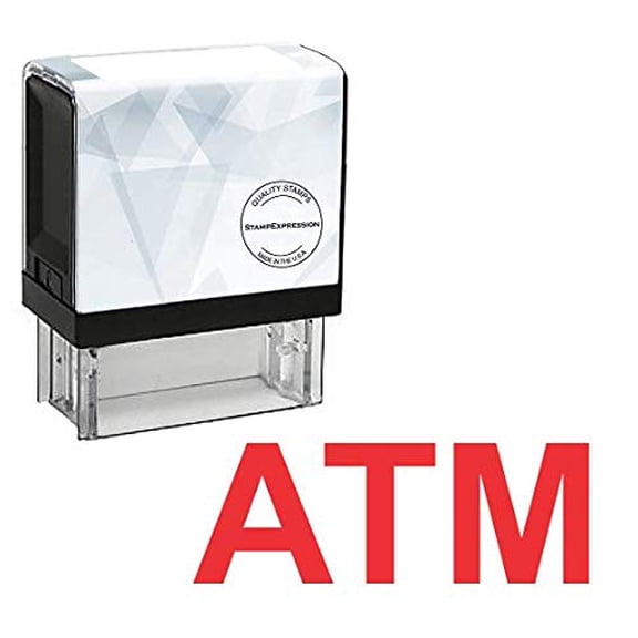StampExpression - ATM Office Self Inking Rubber Stamp - Red Ink (A-5665)