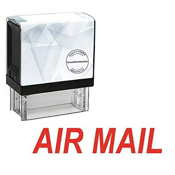 StampExpression - Air Mail Office Self Inking Rubber Stamp - Red Ink (A-5076)