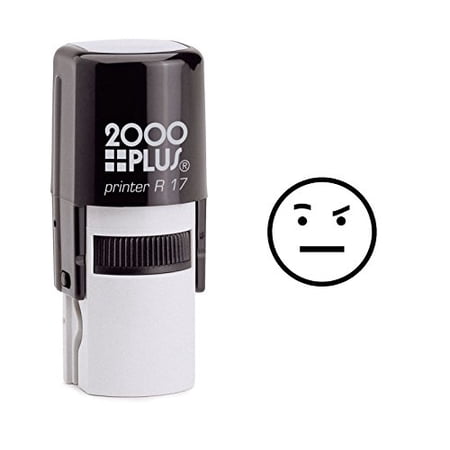 StampExpression - Annoyed Emoji Self Inking Rubber Stamp - Black Ink (W-6338)