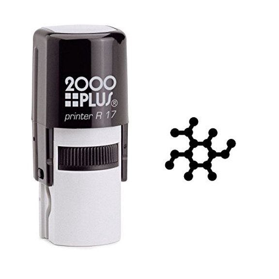 StampExpression - Atoms and Molecules Self Inking Rubber Stamp - Black Ink (W-6219)