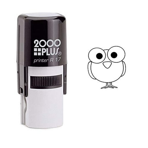 StampExpression - Baby Owl Self Inking Rubber Stamp - Black Ink (W-6694)