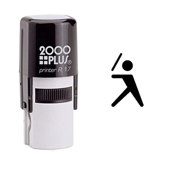 StampExpression - Baseball Self Inking Rubber Stamp - Black Ink (W-6784)