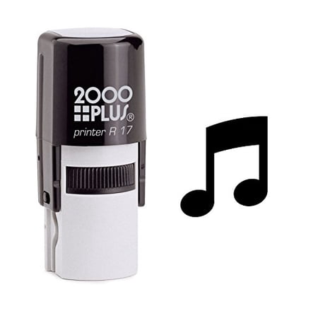 StampExpression - Beamed Eighth Notes Self Inking Rubber Stamp - Black Ink (W-6029)