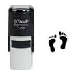 thumbnail image 1 of StampExpression - Black Foot Prints Self Inking Rubber Stamp - Black Ink (W-6329), 1 of 4