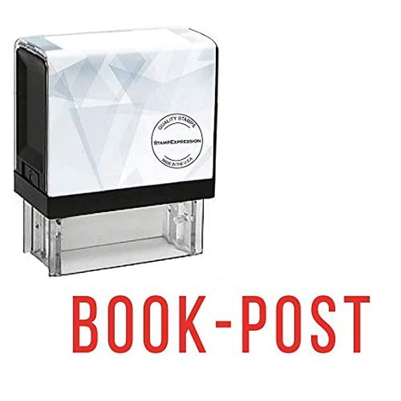 StampExpression - Book Post Office Self Inking Rubber Stamp - Red Ink (A-5095)