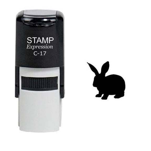 StampExpression - Bunny Rabbit Self Inking Rubber Stamp - Black Ink (W-6076)