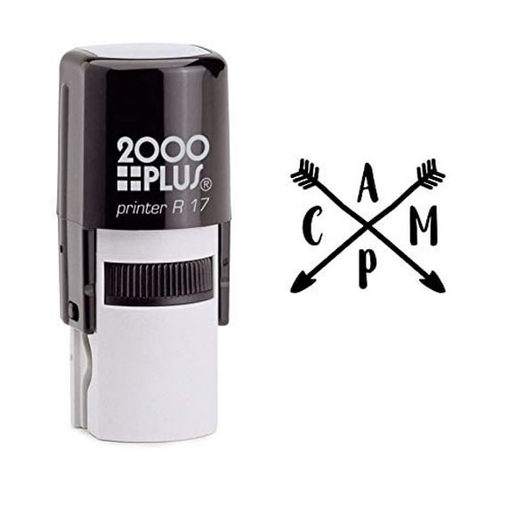 StampExpression - Camp and Arrows Self Inking Rubber Stamp - Black Ink (W-6596)