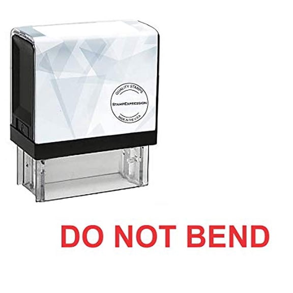 StampExpression - Capitalized DO NOT Bend Office Self Inking Rubber Stamp - Red Ink (A-5270)