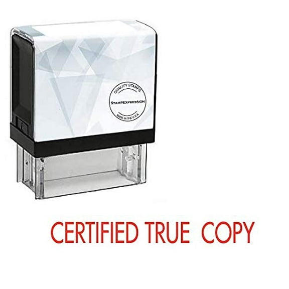 StampExpression - Certified True Copy Office Self Inking Rubber Stamp - Red Ink (A-5020)