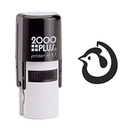 StampExpression - Chicken Head Self Inking Rubber Stamp - Black Ink (W-6811)