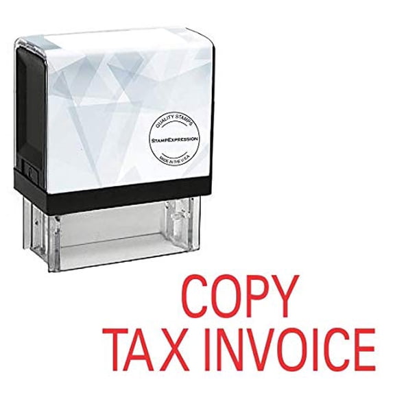 StampExpression - Copy Tax Invoice Office Self Inking Rubber Stamp - Red Ink (A-5812)
