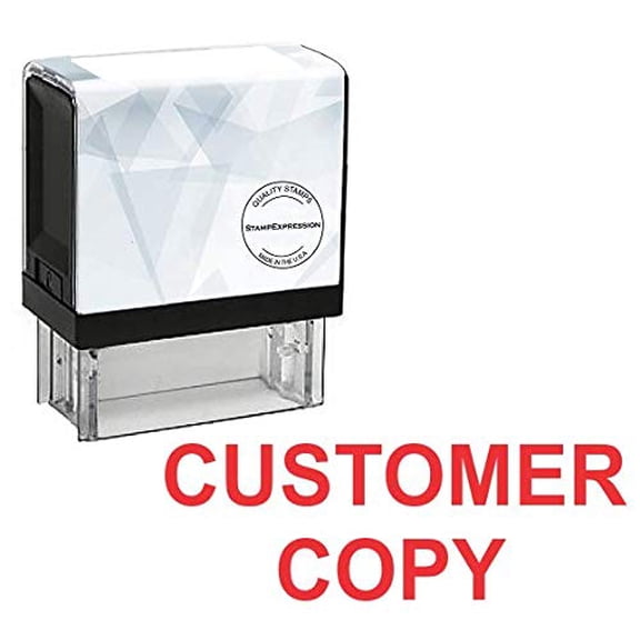 StampExpression - Customer Copy Office Self Inking Rubber Stamp - Red Ink (A-5261)