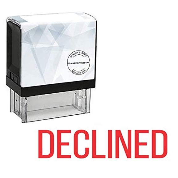 StampExpression - DECLINED Office Self Inking Rubber Stamp - Red Ink (A-5255)