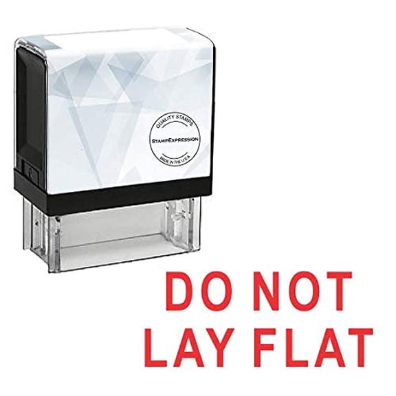 StampExpression - DO NOT Lay Flat Office Self Inking Rubber Stamp - Red Ink (A-5888)