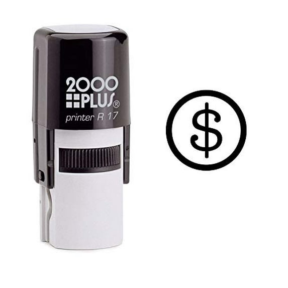 StampExpression - Dollar Sign Self Inking Rubber Stamp - Black Ink (W-6822)