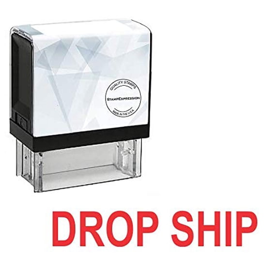 StampExpression - Drop Ship Office Self Inking Rubber Stamp - Red Ink (A-5284)