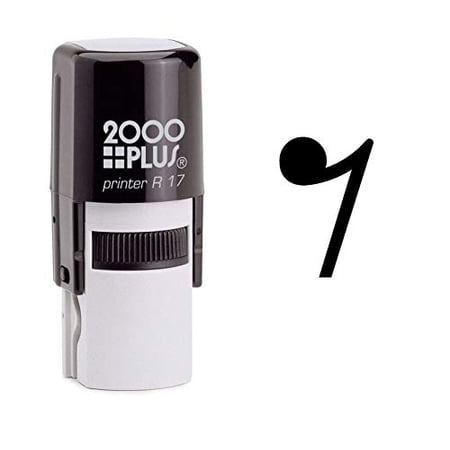 StampExpression - Eighth Rest Musical Symbol Self Inking Rubber Stamp - Black Ink (W-6836)