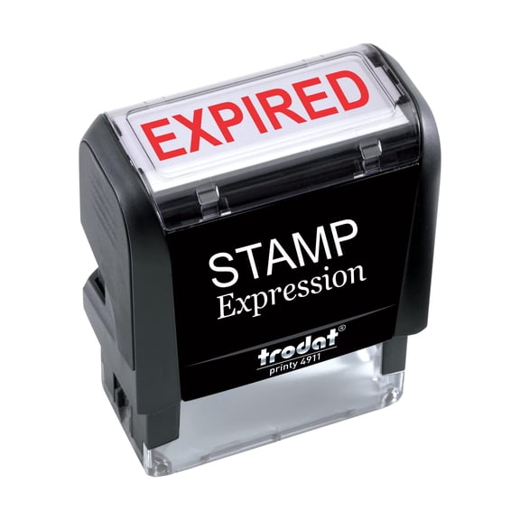 StampExpression - Expired Office Self Inking Rubber Stamp - Red Ink (A-5512)