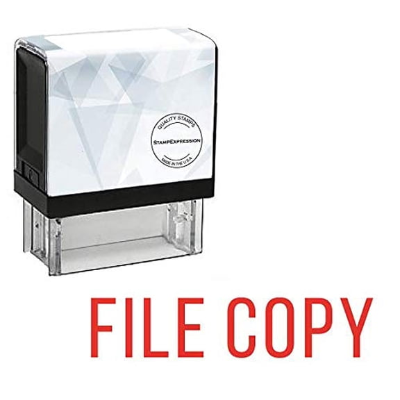 StampExpression - File Copy Office Self Inking Rubber Stamp - Red Ink (A-5103)