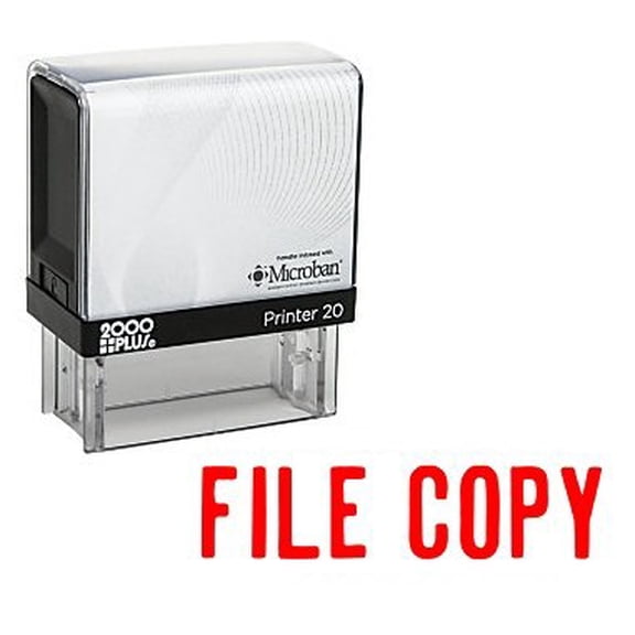 StampExpression - File Copy Office Self Inking Rubber Stamp - Red Ink (A-8001)