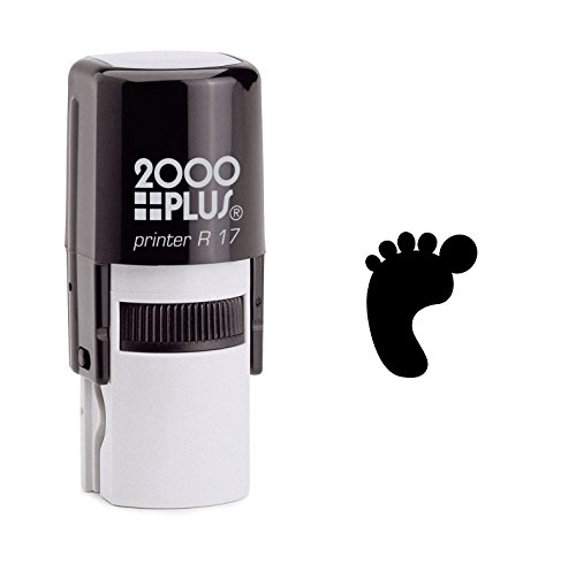 StampExpression - Foot Print Self Inking Rubber Stamp - Black Ink (W-6245)