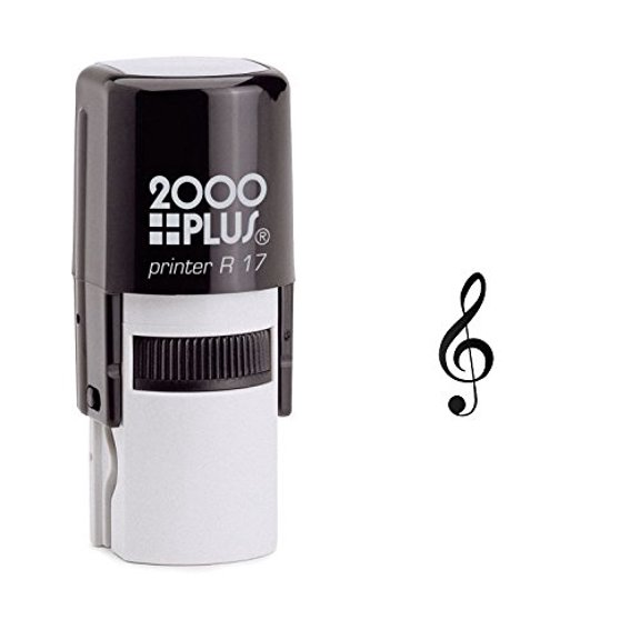 StampExpression - G-Clef Self Inking Rubber Stamp - Black Ink (W-6042)