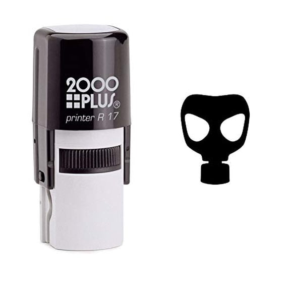 StampExpression - Gas Mask Self Inking Rubber Stamp - Black Ink (W-6859)