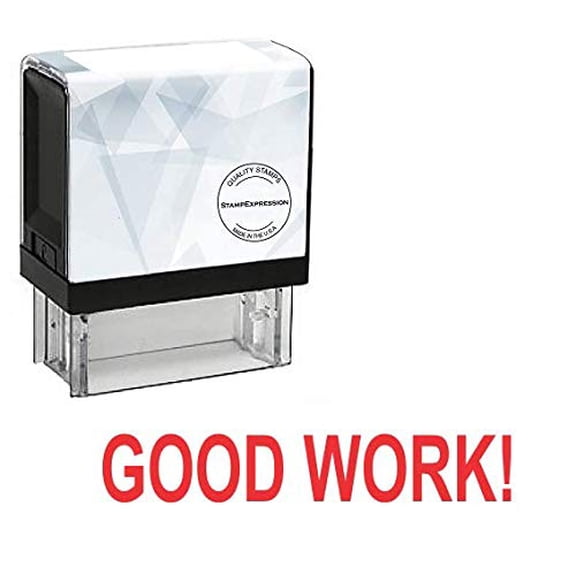 StampExpression - Good Work! Office Self Inking Rubber Stamp - Red Ink (A-5533)