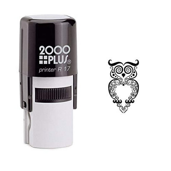 StampExpression - Hypnotizing Owl Self Inking Rubber Stamp - Black Ink (W-6892)