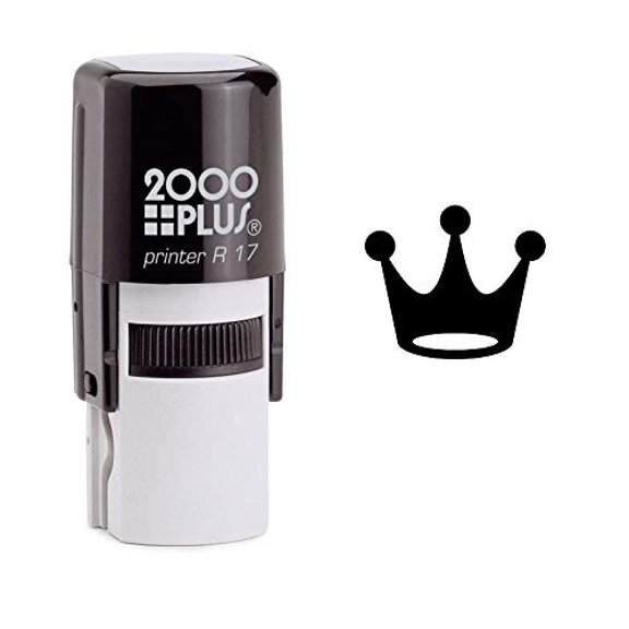 StampExpression - Jester's Crown Self Inking Rubber Stamp - Black Ink (W-6513)