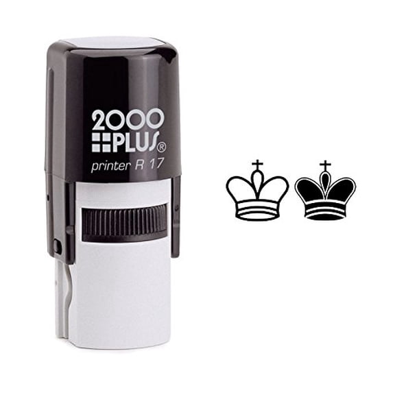 StampExpression - King and Queen Self Inking Rubber Stamp - Black Ink (W-6490)