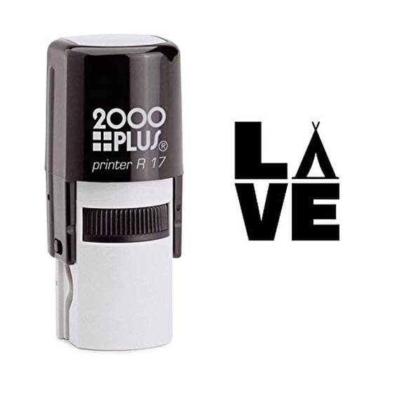 StampExpression - Love Camping Self Inking Rubber Stamp - Black Ink (W-6948)