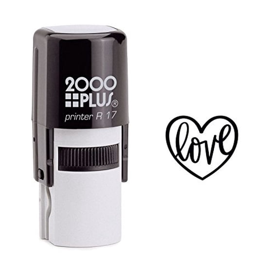 StampExpression - Love Inside Heart Self Inking Rubber Stamp - Black Ink (W-6174)