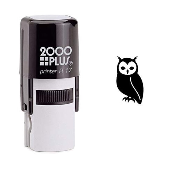 StampExpression - Night Owl Self Inking Rubber Stamp - Black Ink (W-6535)