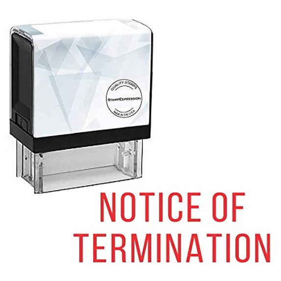 StampExpression - Notice of Termination Office Self Inking Rubber Stamp - Red Ink (A-5828)