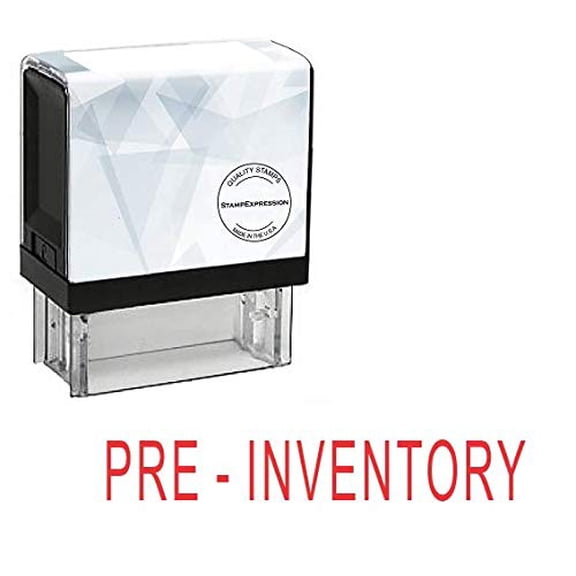 StampExpression - PRE-Inventory Office Self Inking Rubber Stamp - Red Ink (A-5942)
