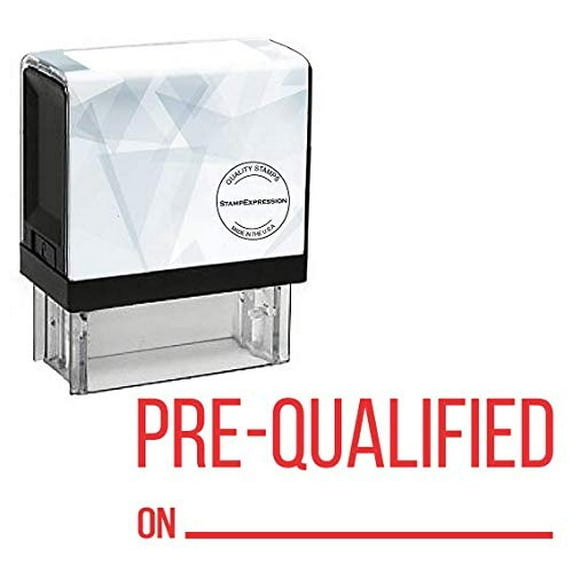 StampExpression - PRE-Qualified On with Line Office Self Inking Rubber Stamp - Red Ink (A-5802)