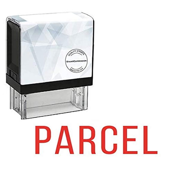 StampExpression - Parcel Office Self Inking Rubber Stamp - Red Ink (A-5099)
