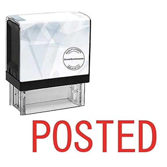 StampExpression - Posted Office Self Inking Rubber Stamp - Red Ink (A-5072)