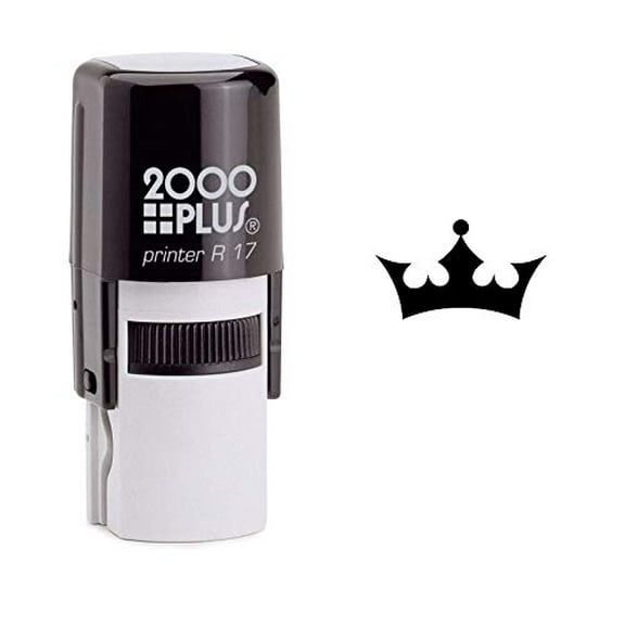 StampExpression - Princess's Crown Self Inking Rubber Stamp - Black Ink (W-6515)