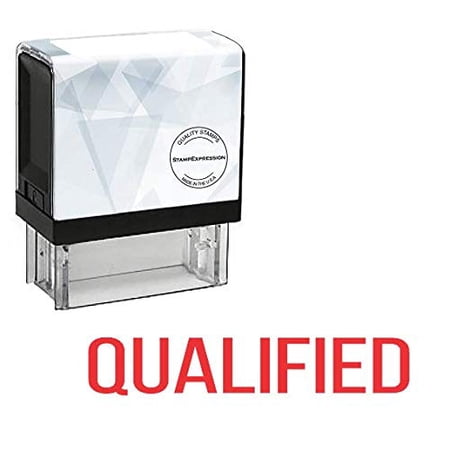 StampExpression - Qualified Office Self Inking Rubber Stamp - Red Ink (A-5354)