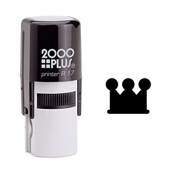 StampExpression - Queen Chess Piece Self Inking Rubber Stamp - Black Ink (W-6244)