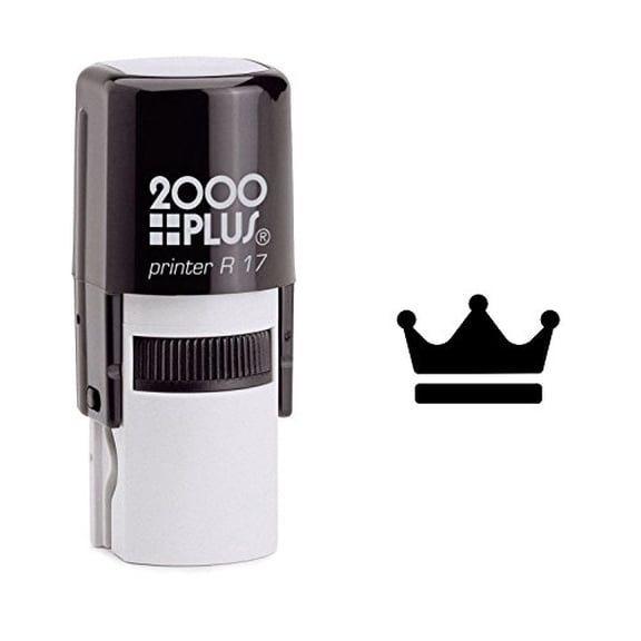 StampExpression - Queen's Crown Chess Piece Self Inking Rubber Stamp - Black Ink (W-6228)