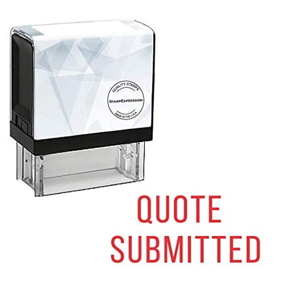 StampExpression - Quote SUBMITTED Office Self Inking Rubber Stamp - Red Ink (A-5363)